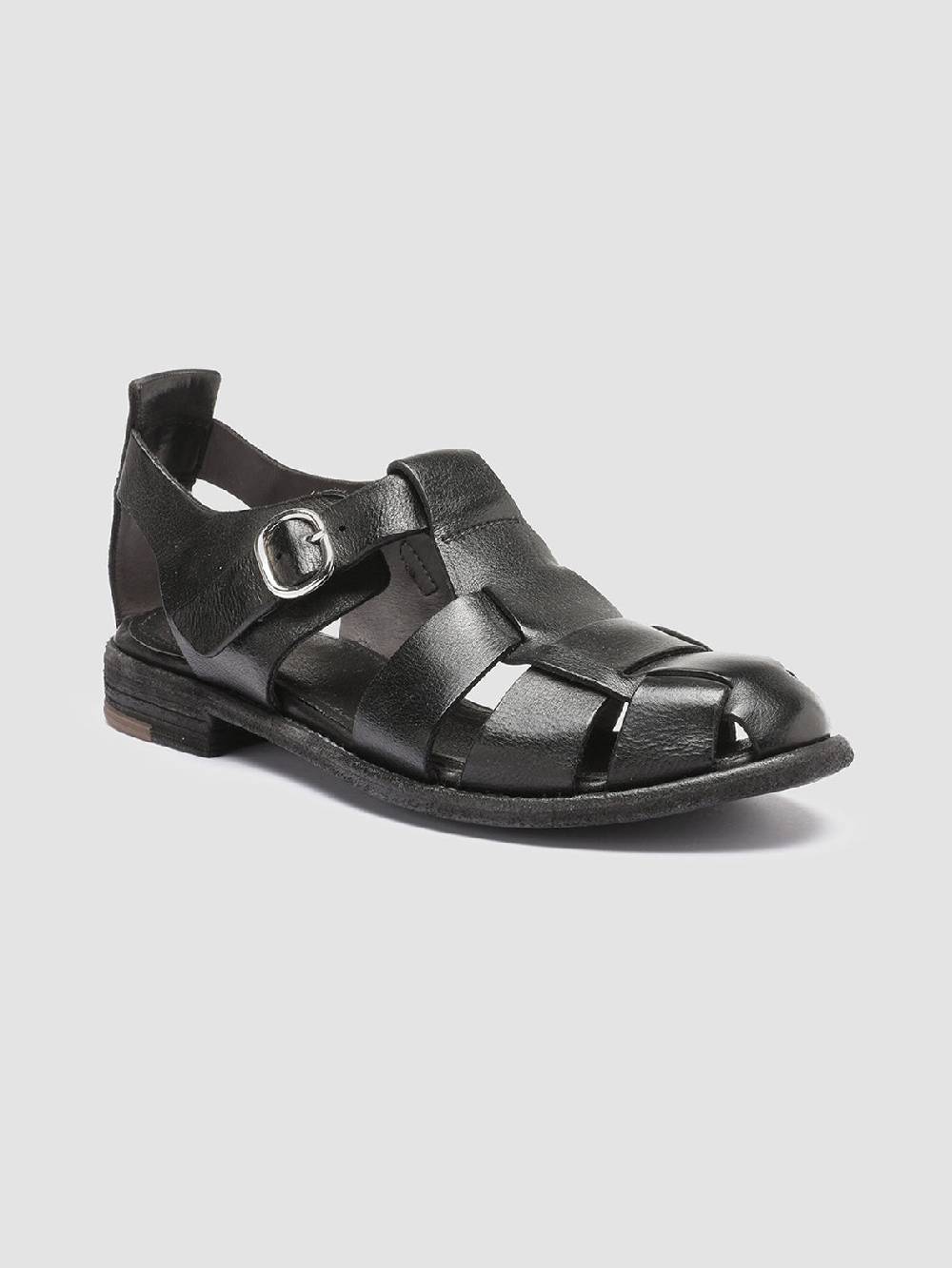 Officine Creative LEXIKON 536 Sandali in Pelle Nera Only for today