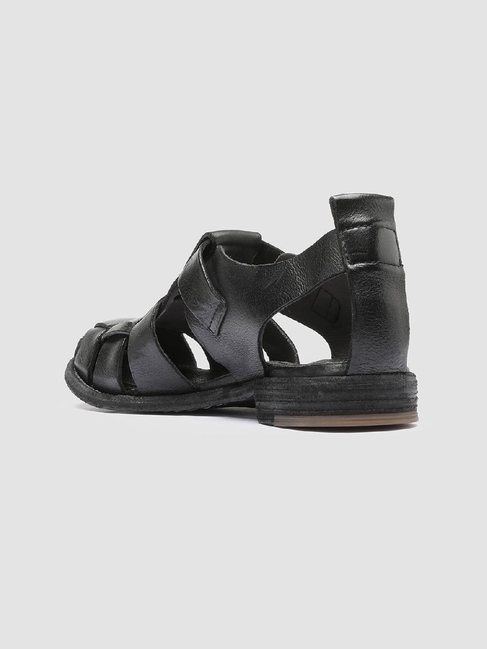 Officine Creative LEXIKON 536 Sandali in Pelle Nera Only for today