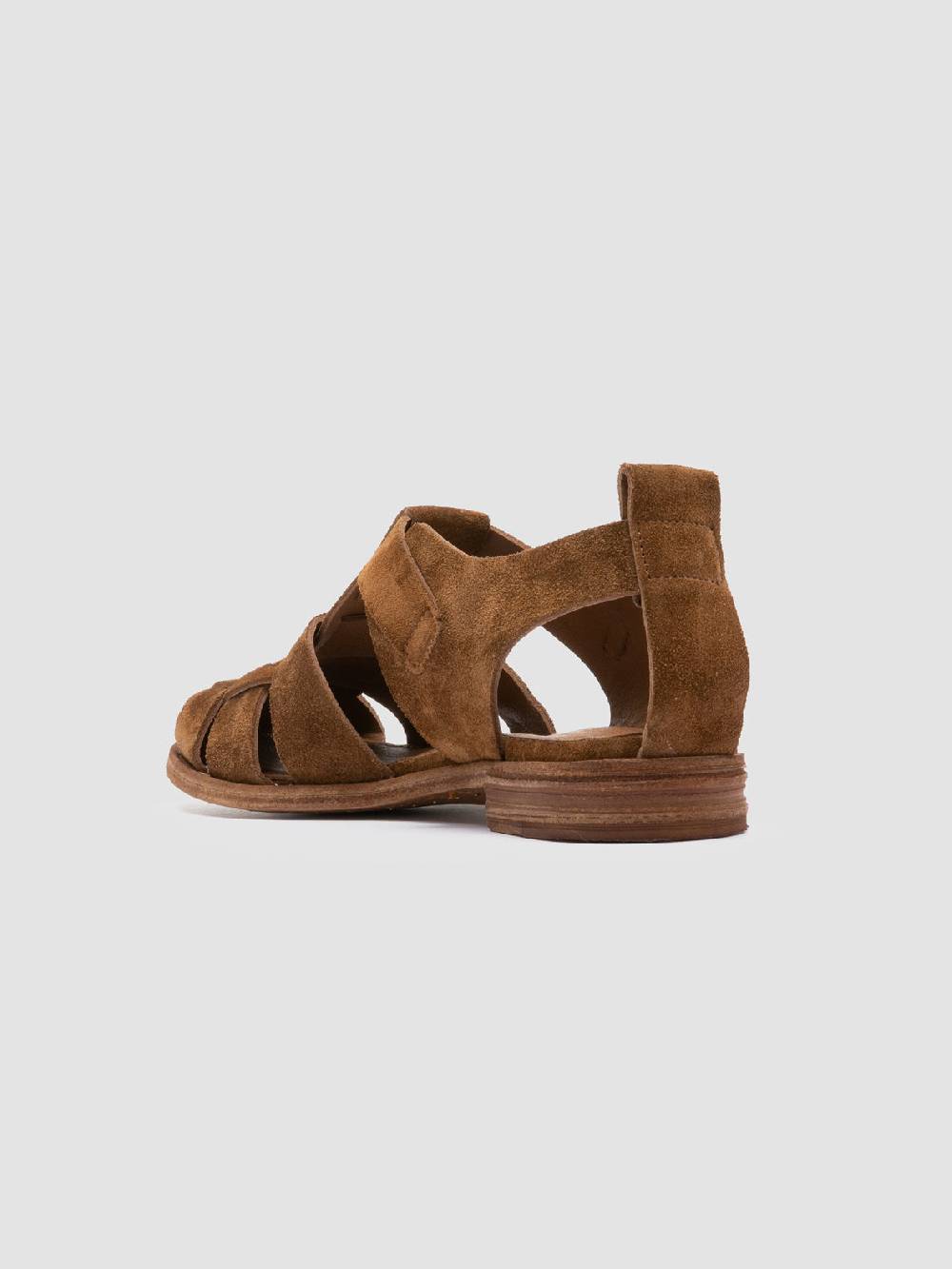 Officine Creative LEXIKON 536 Sandali in Pelle Scamosciata Marrone Offerta speciale della fabbrica