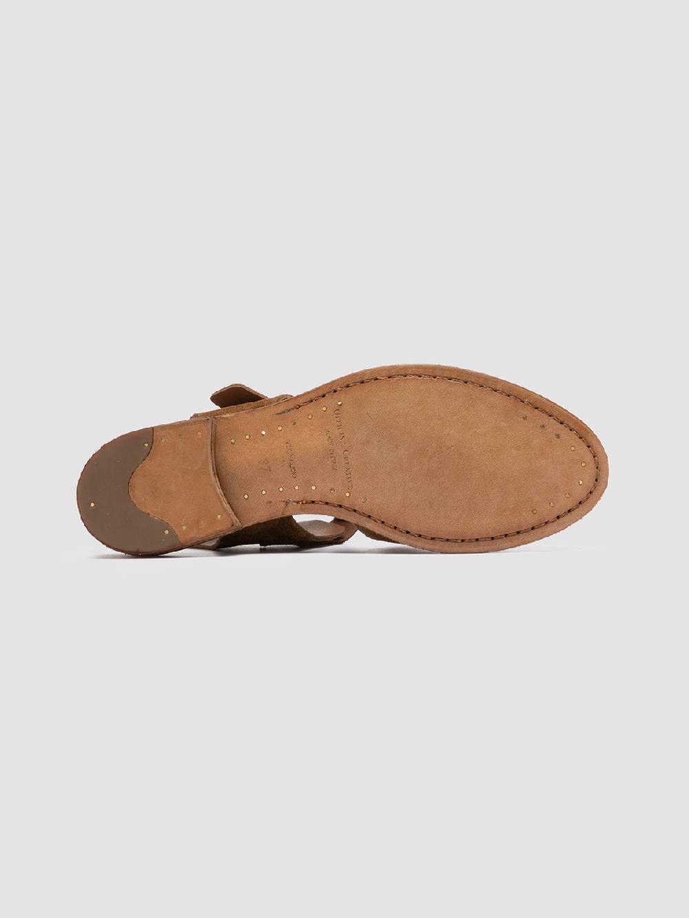 Officine Creative LEXIKON 536 Sandali in Pelle Scamosciata Marrone Offerta speciale della fabbrica