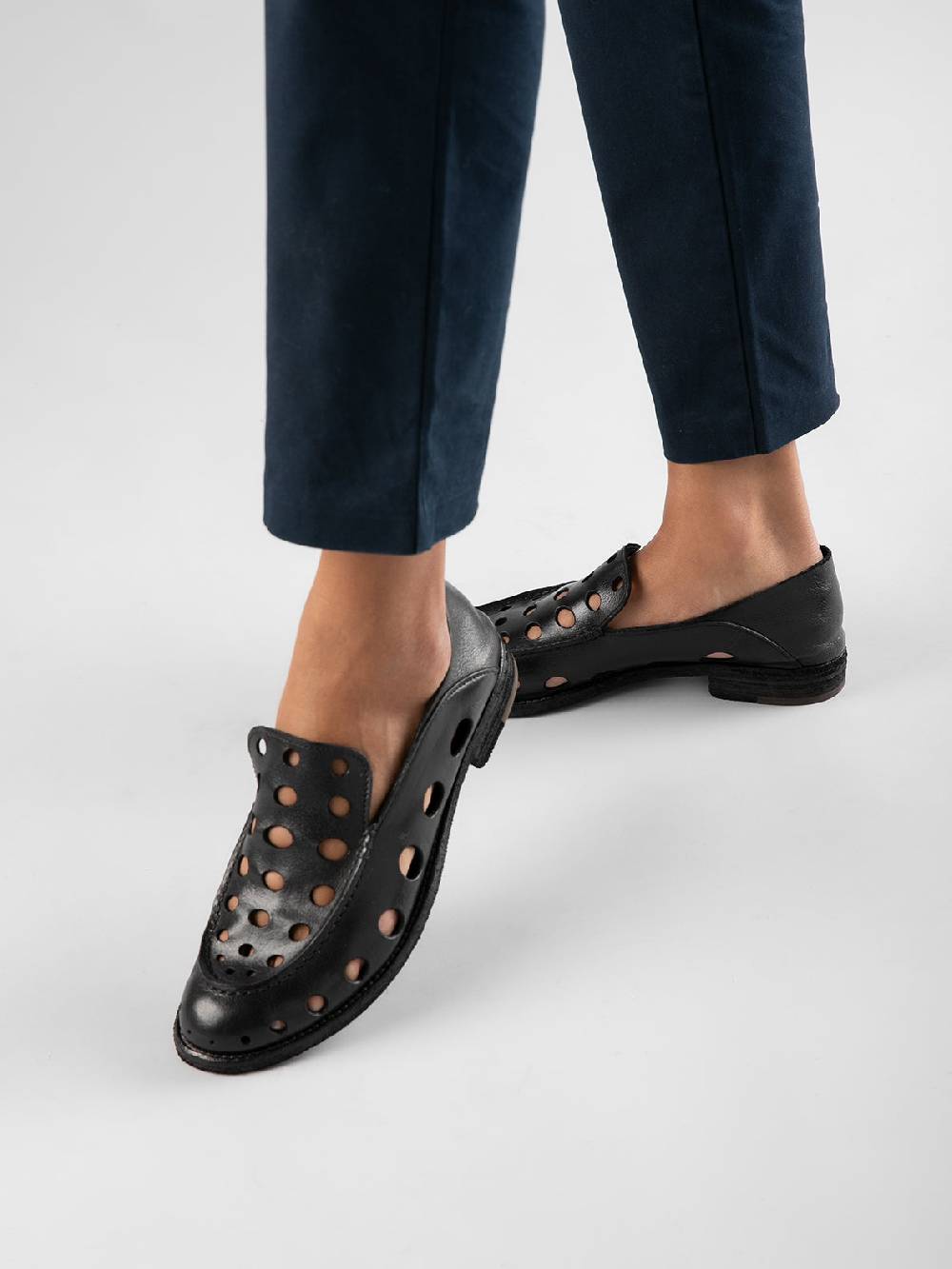 Officine Creative LEXIKON 542 Mocassini in Pelle Nera Discount Store per i nuovi prodotti