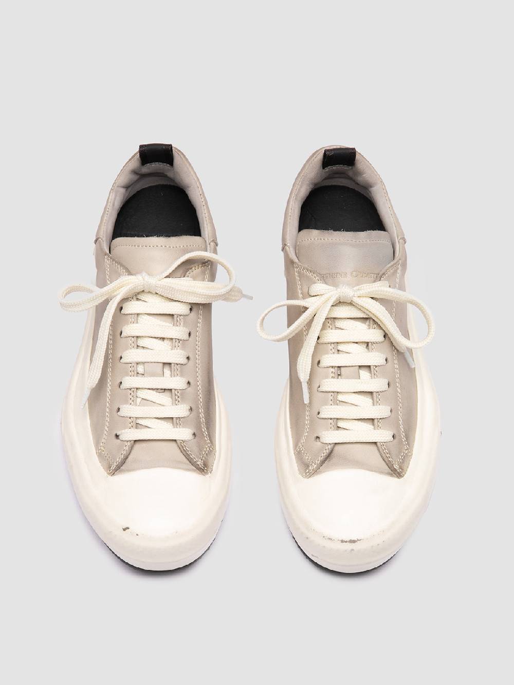 Officine Creative MES DD 101 Sneaker Basse in Pelle Grigia 50% di sconto con spedizione gratuita