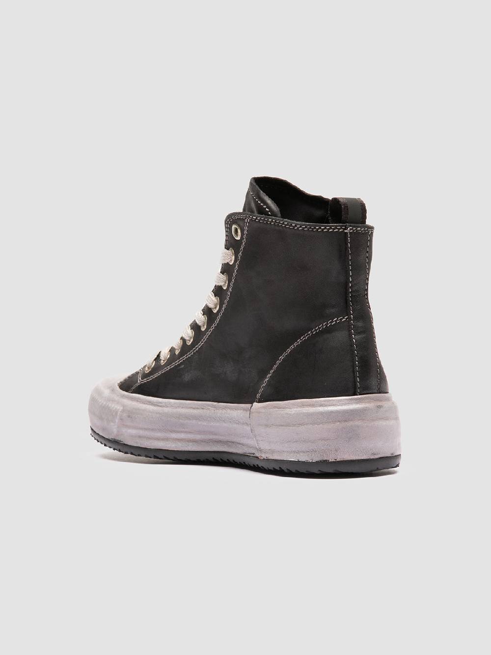 Officine Creative MES DD 102 Sneaker Alte in Pelle Nera Trasporto libero internazionale