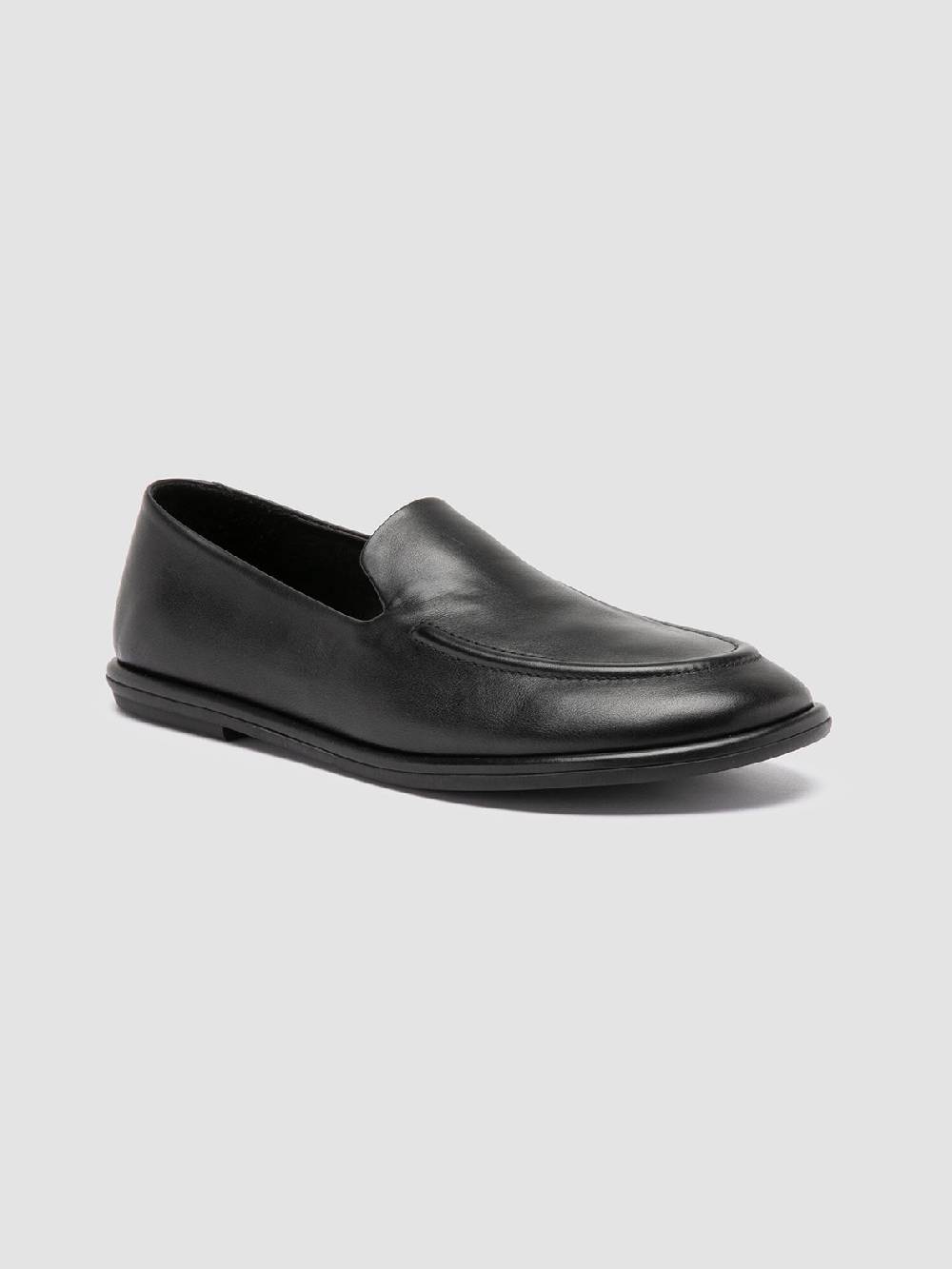 Officine Creative MIENNE 101 Mocassini in Pelle Nera Officina