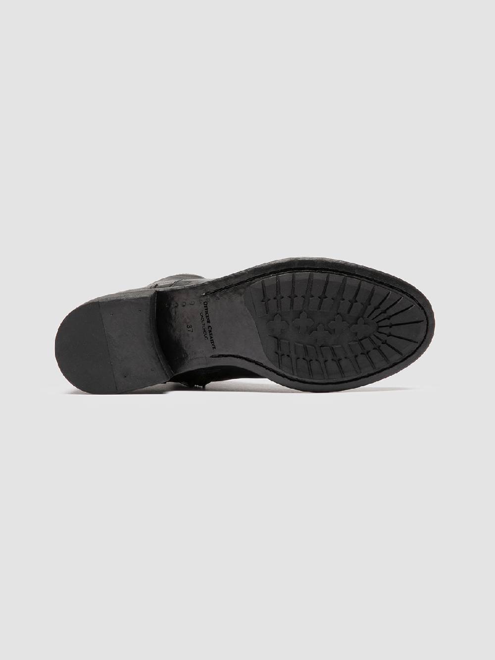Officine Creative LIS 006 Stivali con Zip in Pelle Nera Duty-free