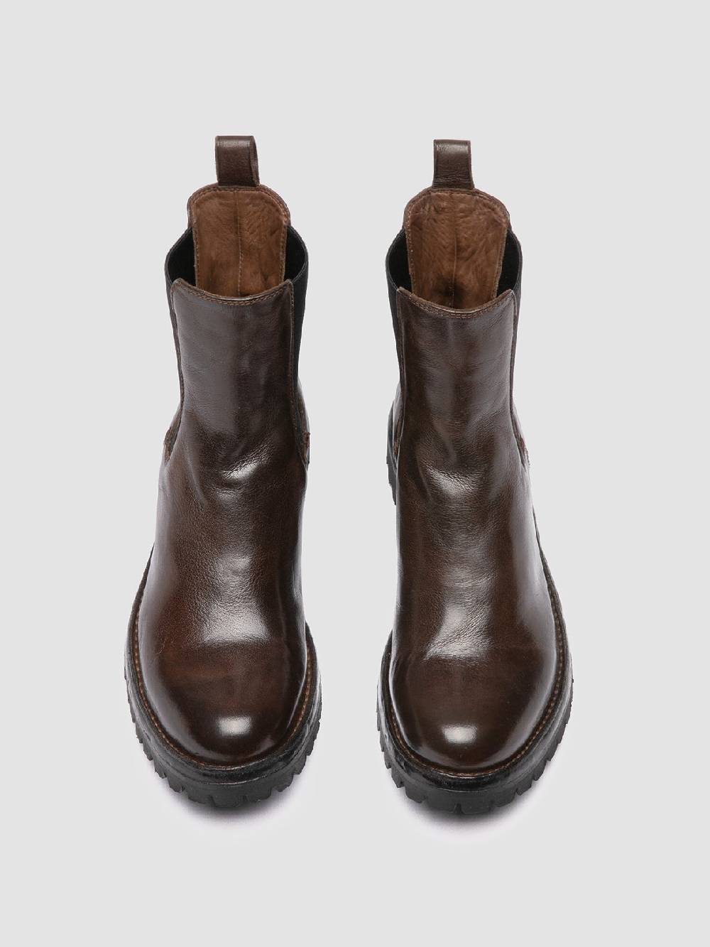 Officine Creative LORAINE 004 Stivaletti Chelsea in Pelle Marrone 2025