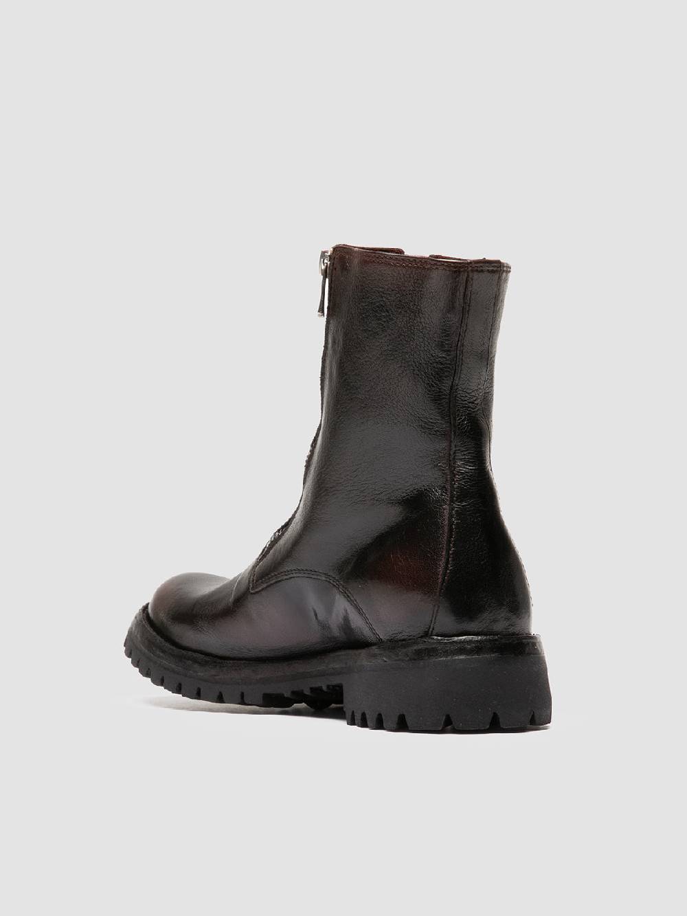 Officine Creative LORAINE 026 Stivali con Zip in Pelle Marrone Italia