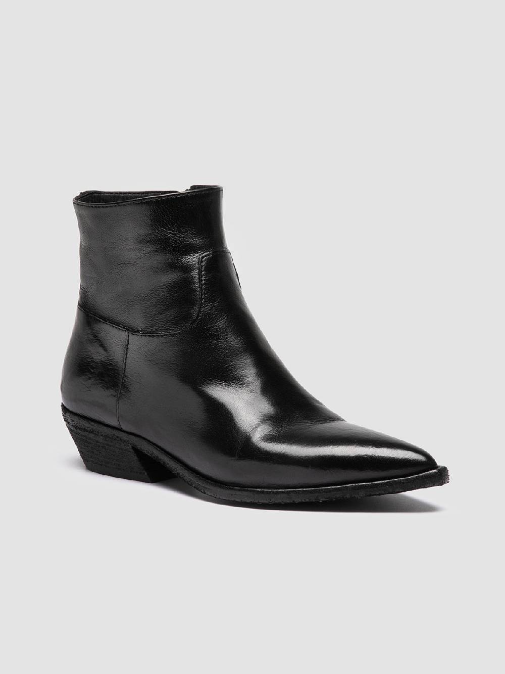 Officine Creative NOELIE DD 102 Stivali con Zip in Pelle Nera In Linea