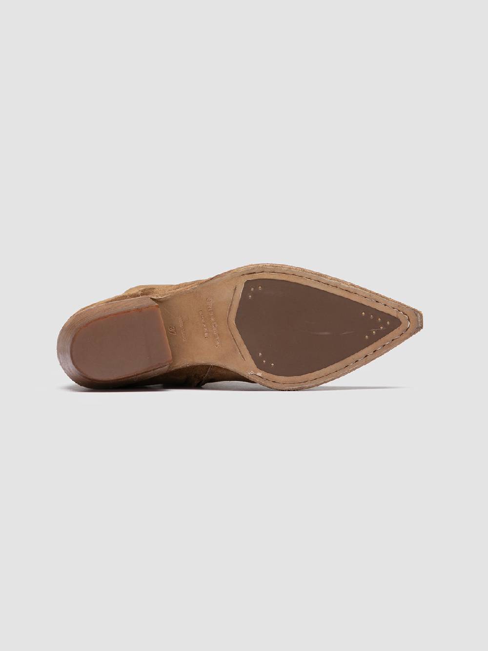 Officine Creative NOELIE DD 102 Stivali con Zip in Pelle Scamosciata Marrone Nuovo