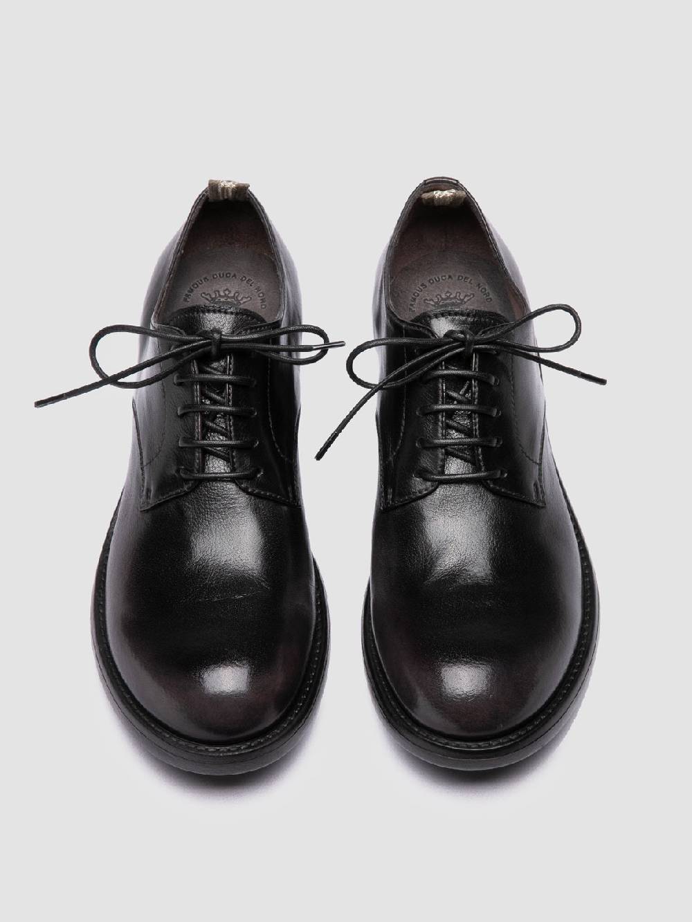 Officine Creative SERGEANT 101 Derby in Pelle Nera Vendita