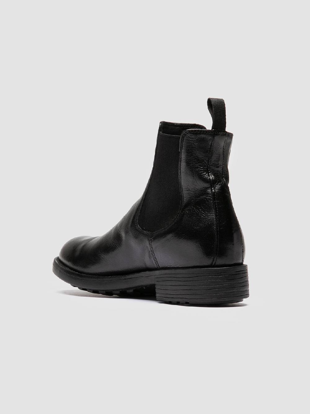 Officine Creative SERGEANT 102 Stivaletti Chelsea in Pelle Nera Spedizione Gratuita