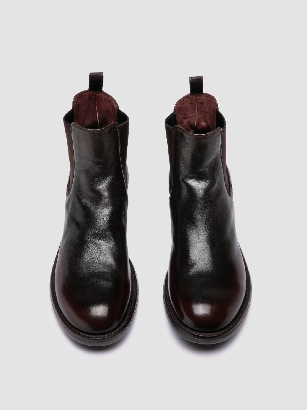 Officine Creative SERGEANT 102 Stivaletti Chelsea in Pelle Marrone Pezzi Unici