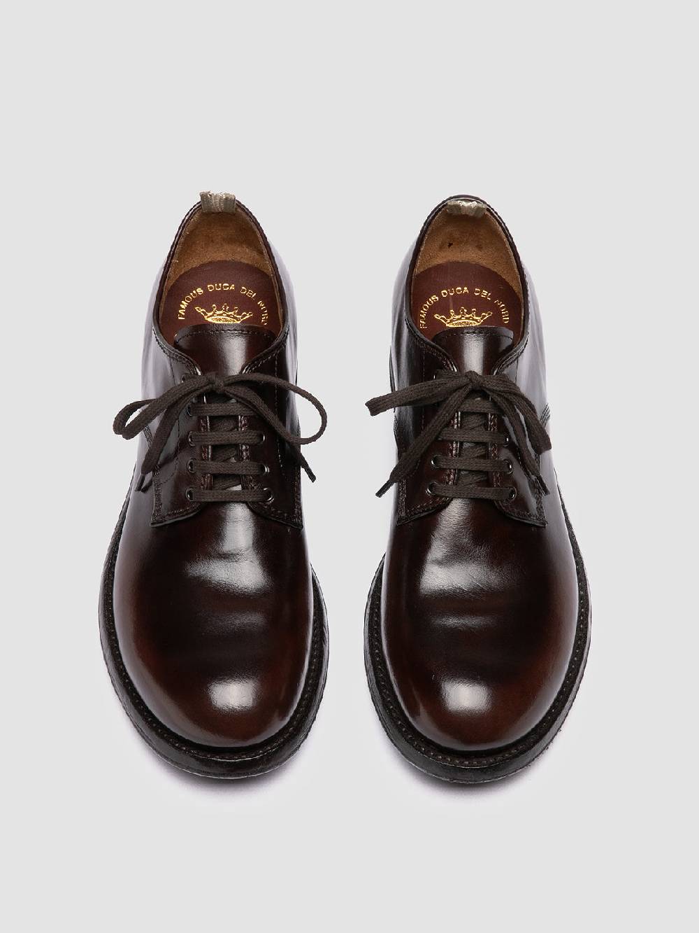 Officine Creative ADMIRAL 001 Derby in Pelle Marrone Shopping Online