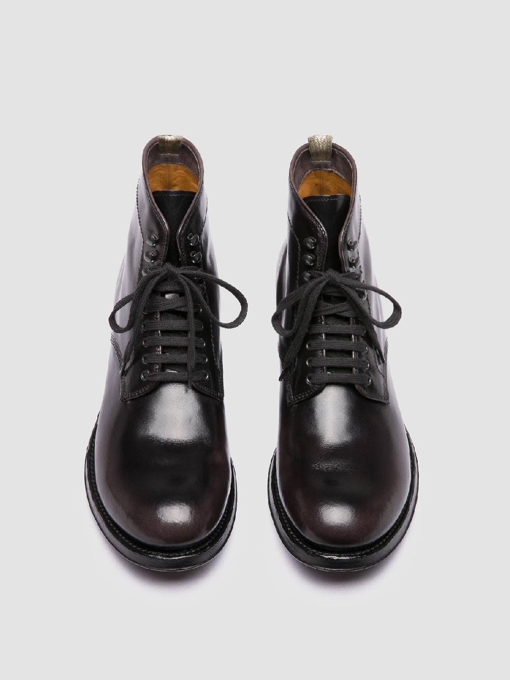 Officine Creative ADMIRAL 004 Stivali Stringati in Pelle Grigia Prezzo Ridotto