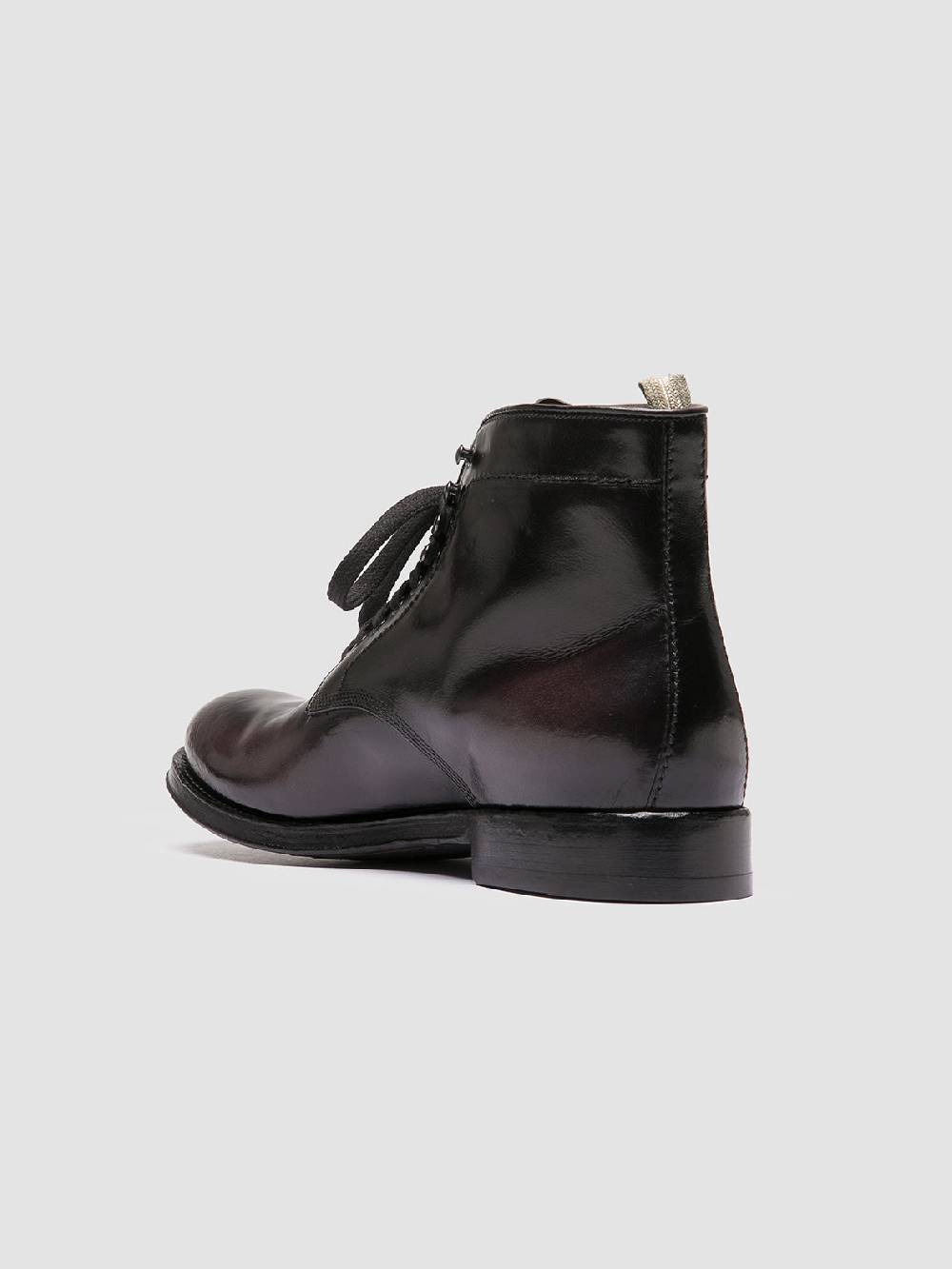 Officine Creative ADMIRAL 004 Stivali Stringati in Pelle Grigia Prezzo Ridotto