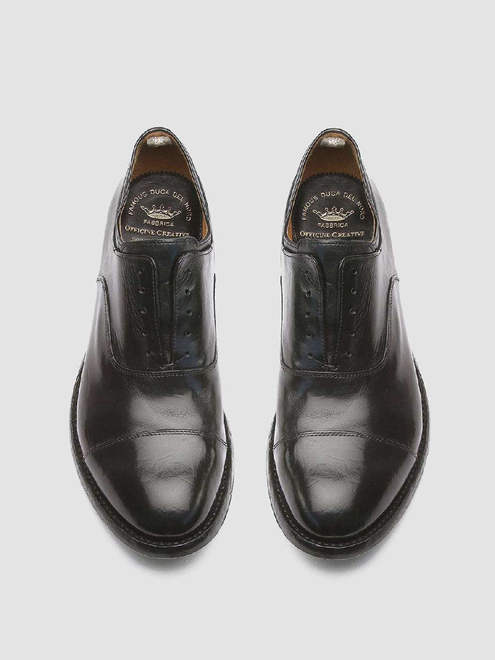 Officine Creative ANATOMIA 015 Black Leather Oxford Shoes Online
