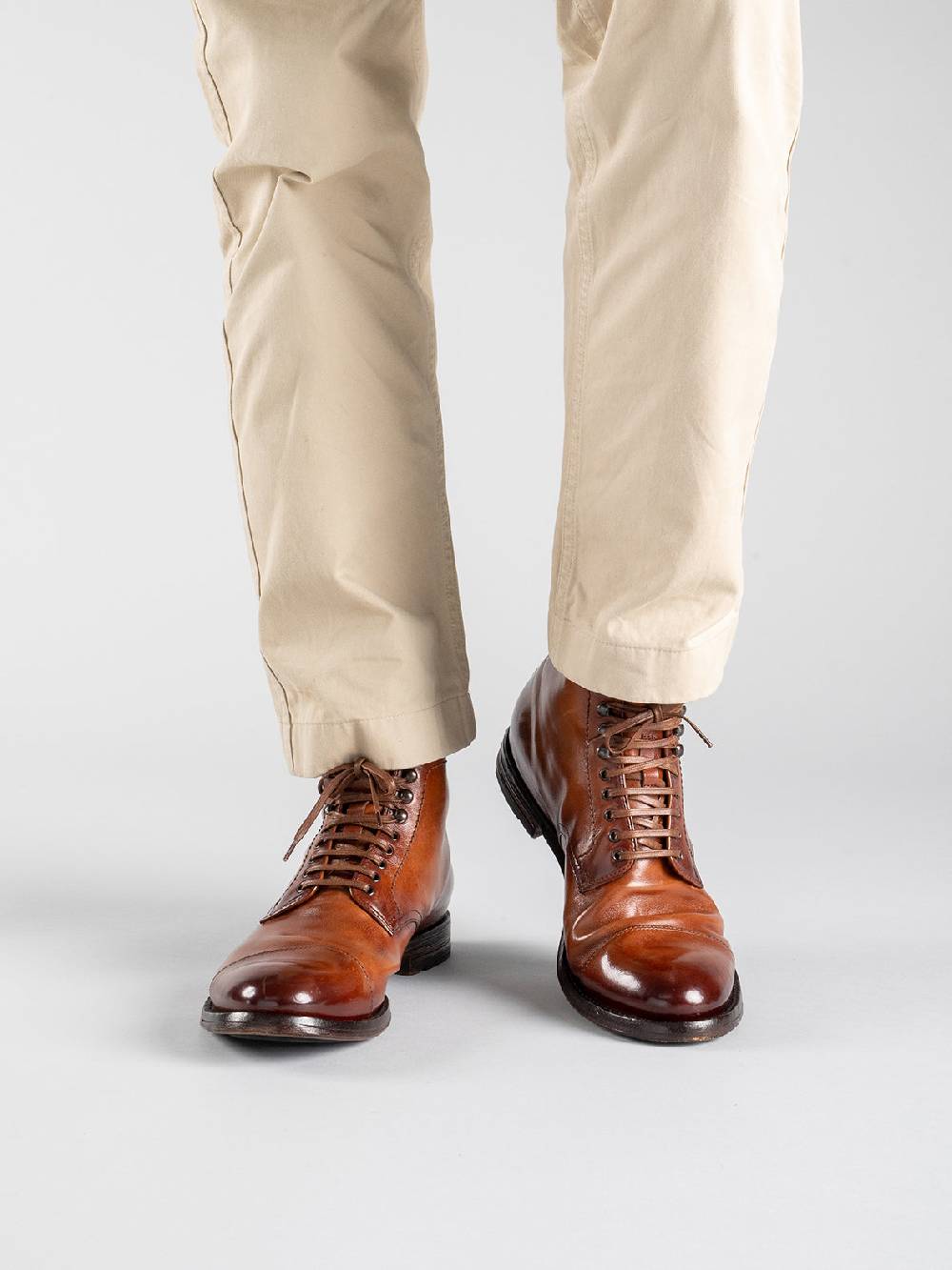 Officine Creative ANATOMIA 016 Stivaletti in Pelle Marrone Offerte