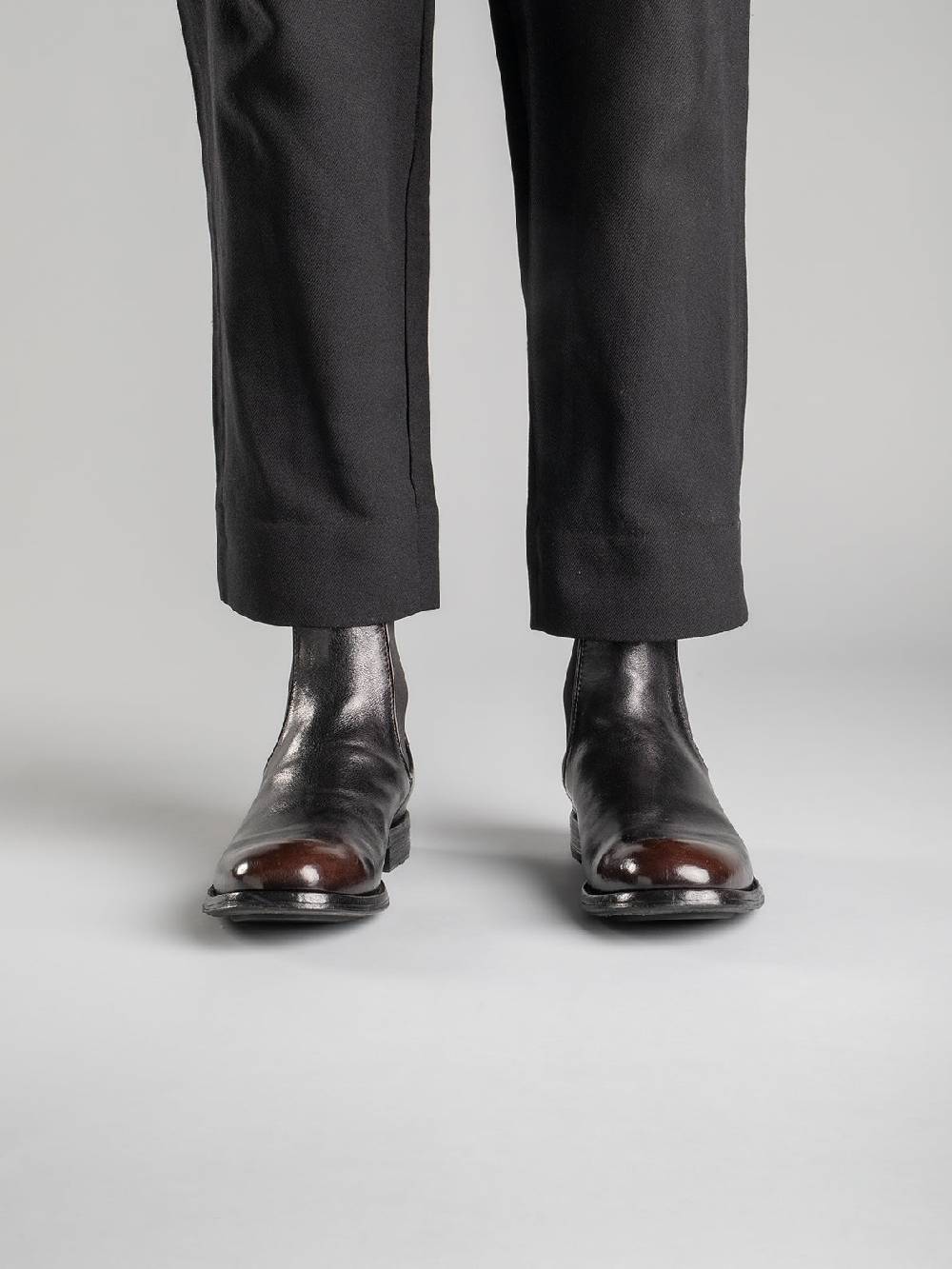 Officine Creative BALANCE 008 Brown Leather Chelsea Boots Prezzo di fabbrica