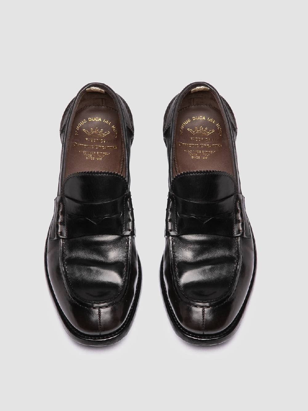 Officine Creative BALANCE 017 Brown Penny Leather Loafers Flash Sale