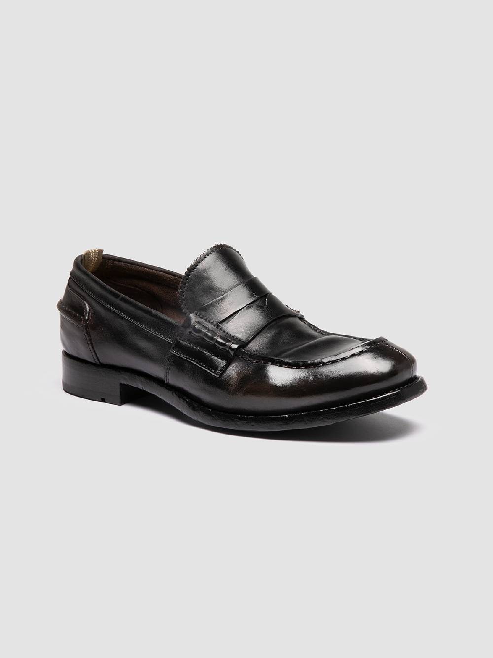 Officine Creative BALANCE 017 Brown Penny Leather Loafers Flash Sale