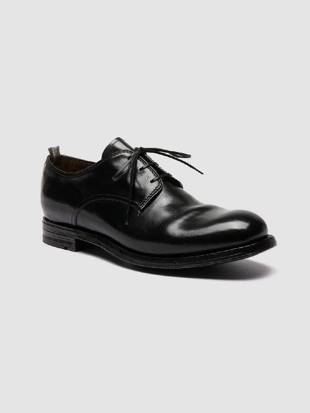 Officine Creative BALANCE 019 Derby in Pelle Nera Fornitura limitata