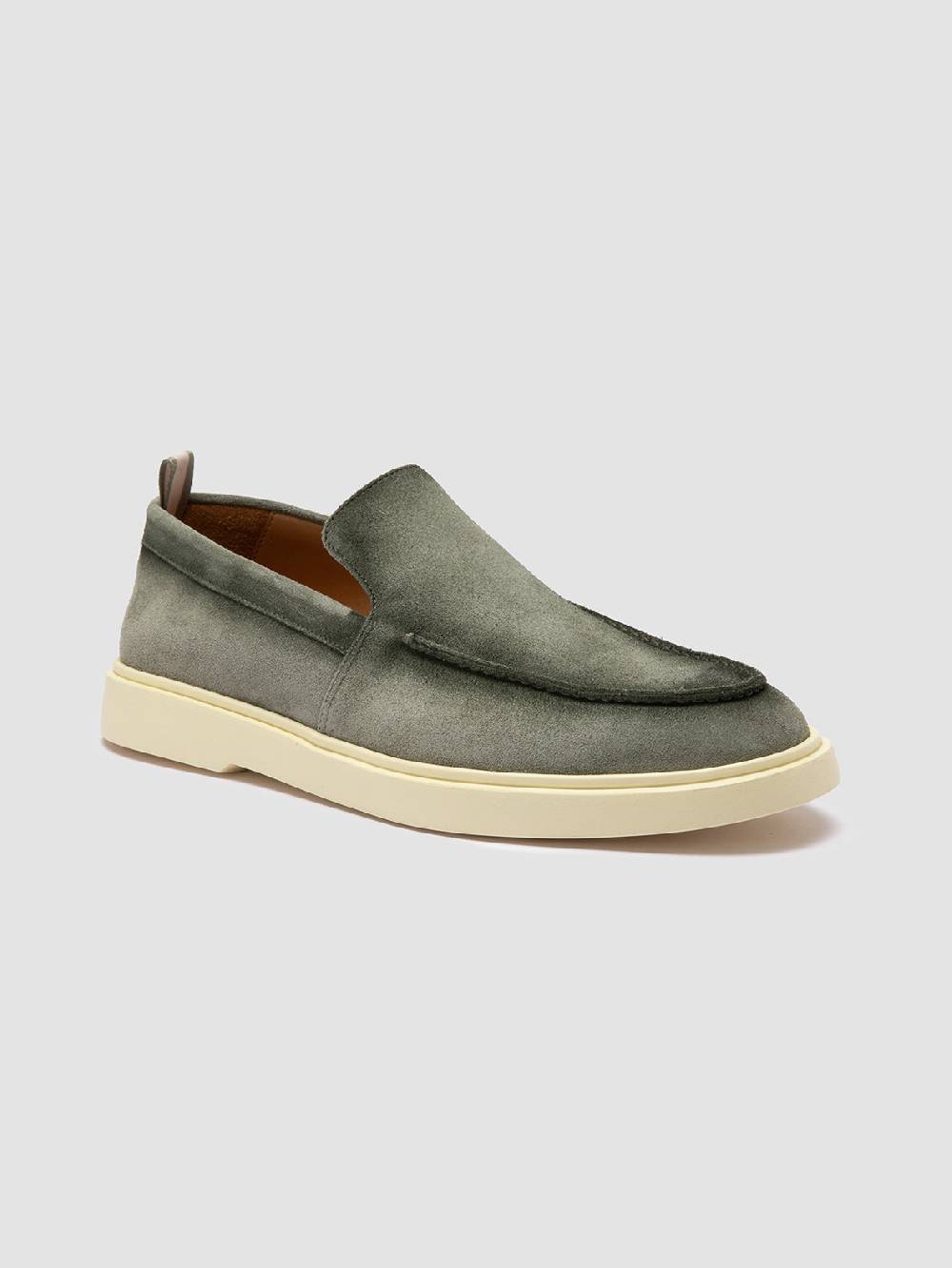 Officine Creative BONES 002 Mocassini in Pelle Scamosciata Verde Black Friday