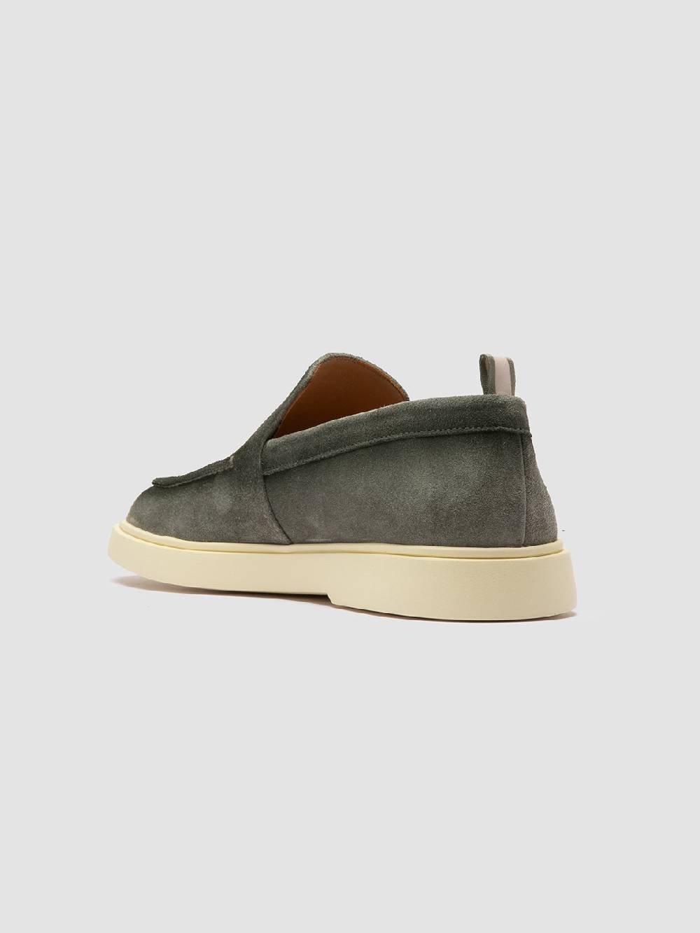 Officine Creative BONES 002 Mocassini in Pelle Scamosciata Verde Black Friday