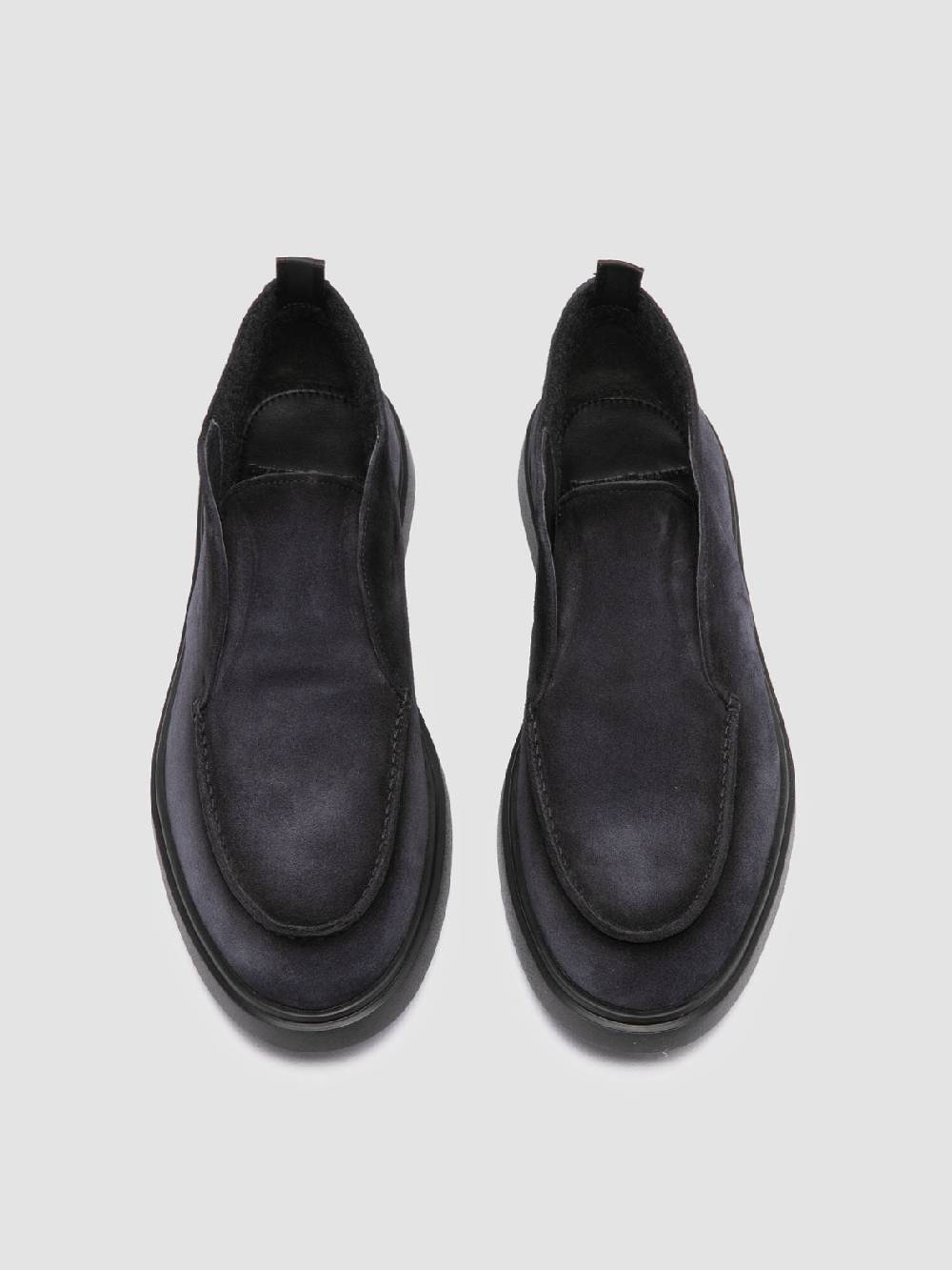 Officine Creative BONES 010 Stivali Chukka in Pelle Scamosciata Blu Offerta Giorno del Papà