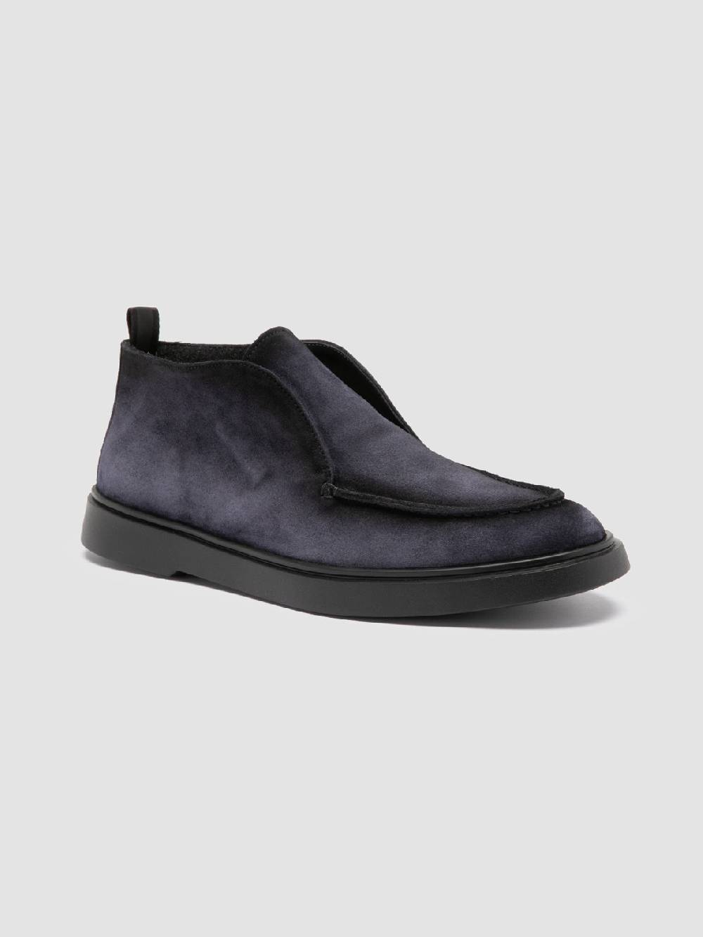 Officine Creative BONES 010 Stivali Chukka in Pelle Scamosciata Blu Offerta Giorno del Papà