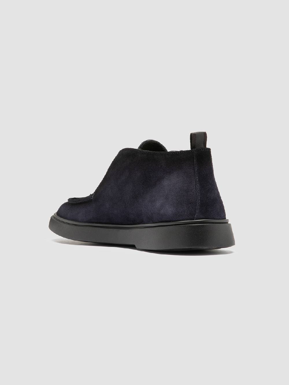 Officine Creative BONES 010 Stivali Chukka in Pelle Scamosciata Blu Offerta Giorno del Papà
