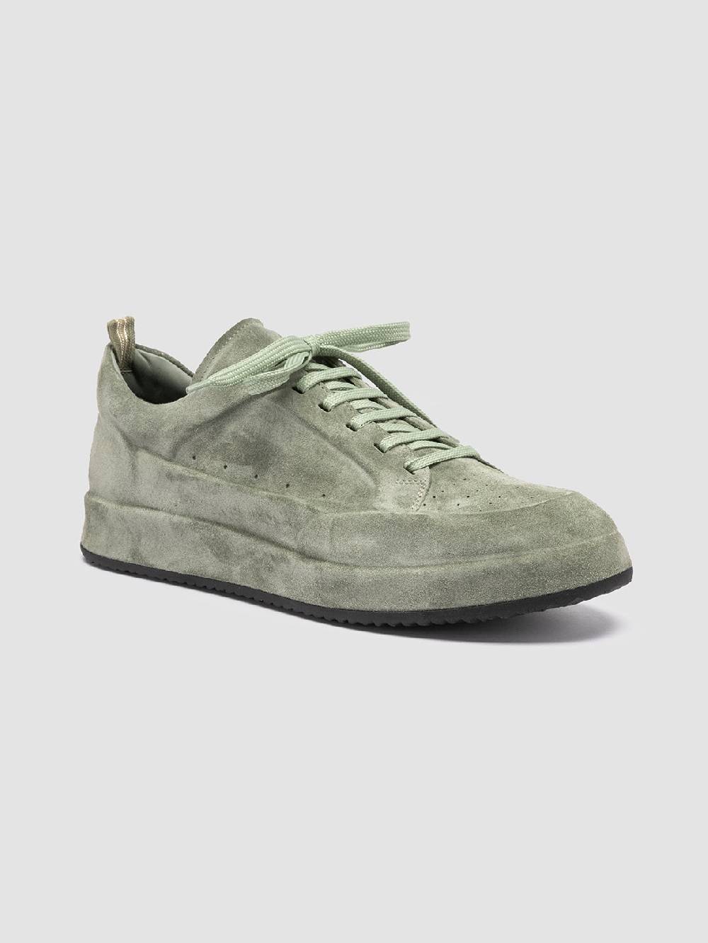 Officine Creative ACE 016 Sneaker in pelle scamosciata Verde Vendita calda