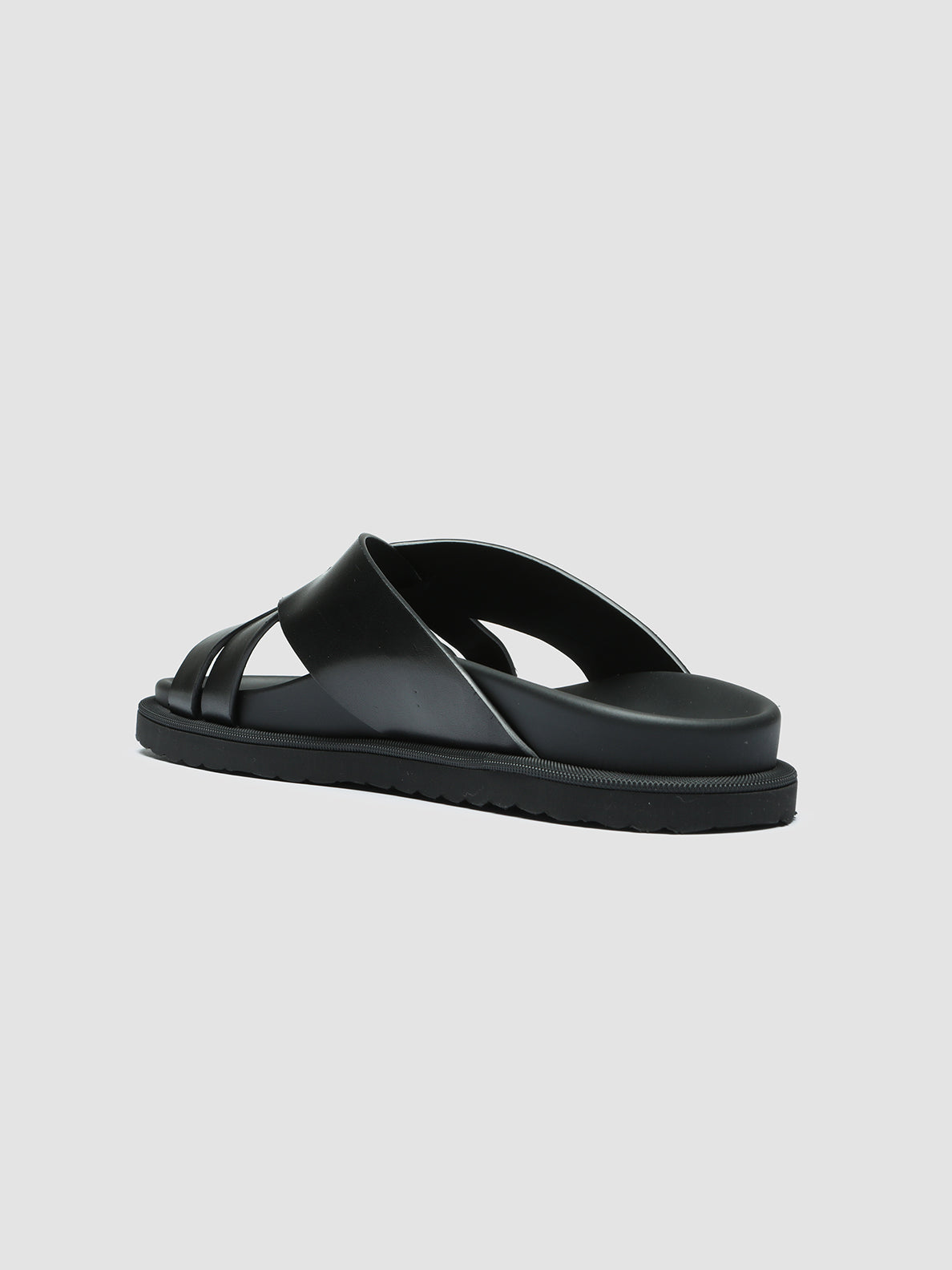 Officine Creative CHARRAT 003 Sandali in Pelle Nera Liquidazione