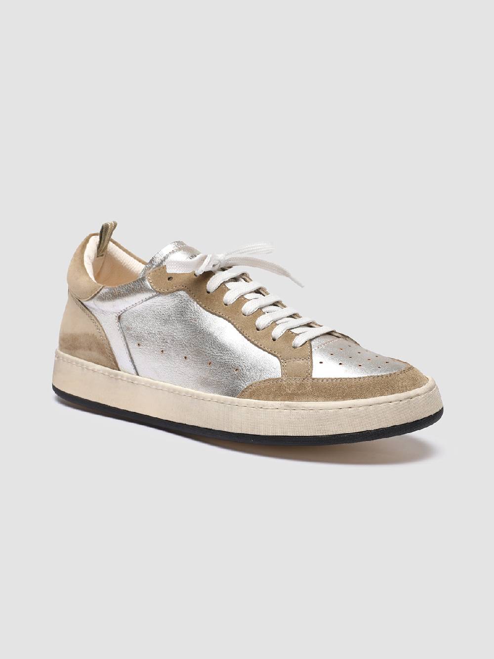 Officine Creative MAGIC 001 Sneakers in Pelle e Camoscio Bianco Offerte giornaliere