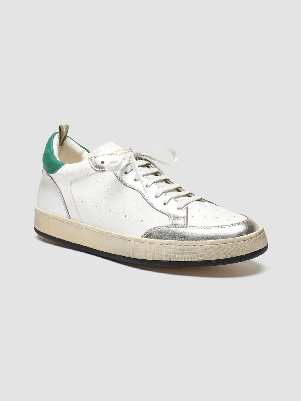 Officine Creative MAGIC 001 Sneakers in Pelle e Camoscio Bianco Offerte speciali