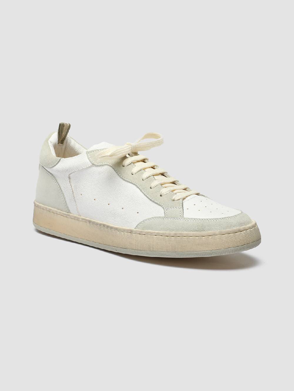 Officine Creative MAGIC 001 Sneakers in Pelle e Camoscio Bianco Enormi risparmi