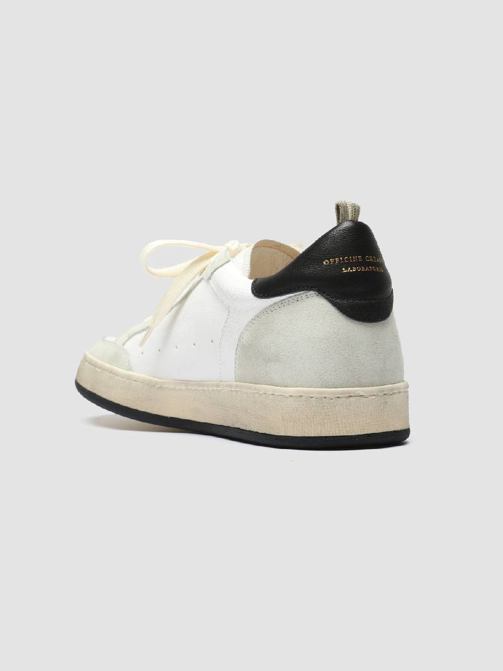 Officine Creative MAGIC 001 Sneakers in Pelle e Camoscio Bianco Prezzo basso