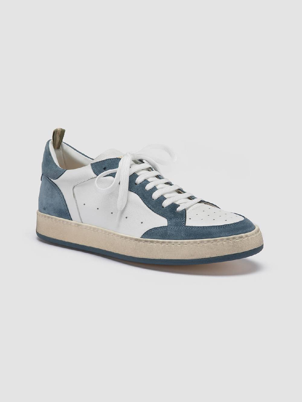 Officine Creative MAGIC 001 Sneakers Basse in Pelle e Camoscio Bianca Super Saving Price