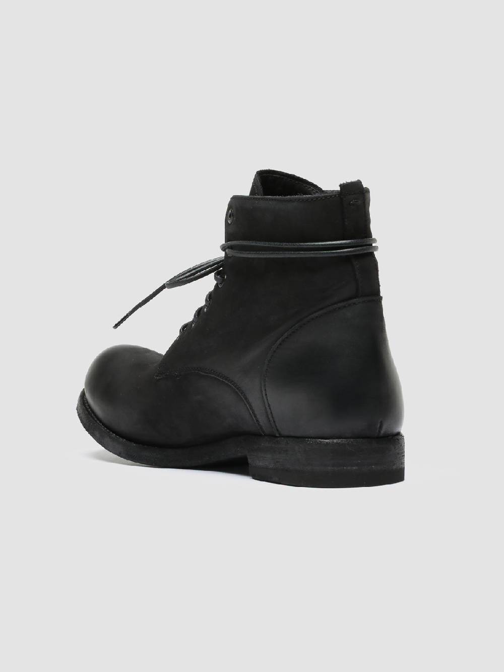 Officine Creative BUBBLE 003 Stivali in Pelle Nera con allacciatura Ultimo giorno