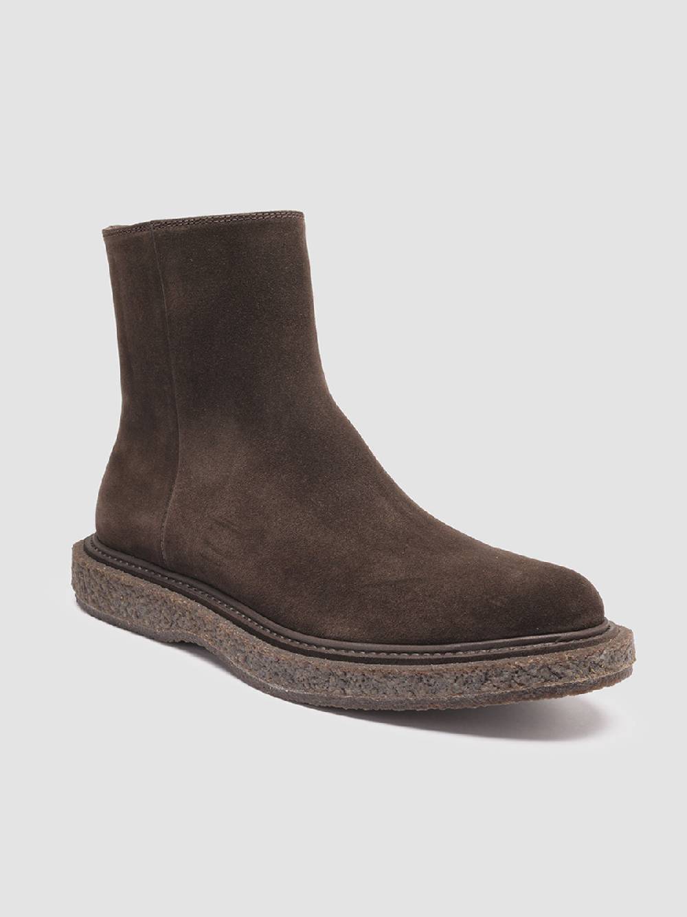 Officine Creative BULLET 009 Stivaletti con Zip in Pelle Scamosciata Marrone Fino al 50% di sconto