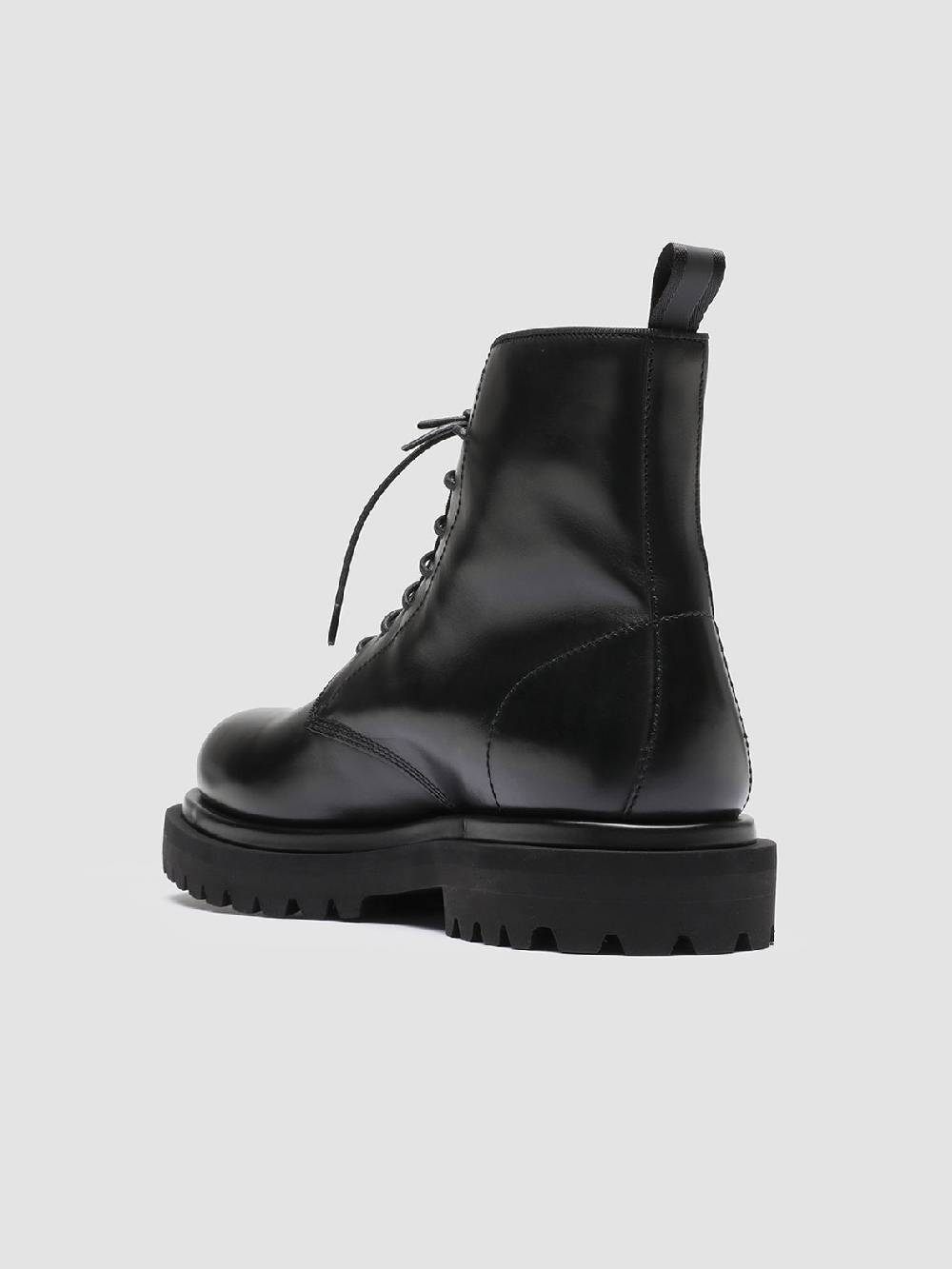 Officine Creative EVENTUAL 002 Stivaletti in Pelle Nera con allacciatura Fino al 65% di sconto