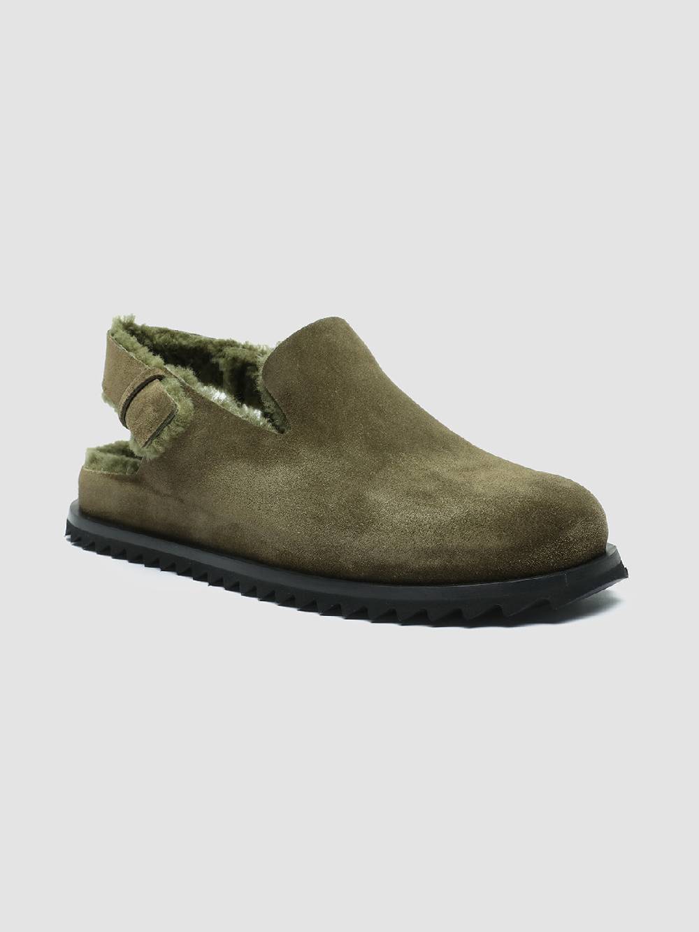 Officine Creative INTROSPECTUS 004 Sandali con Cinturino in Camoscio Verde Offerta speciale della fabbrica