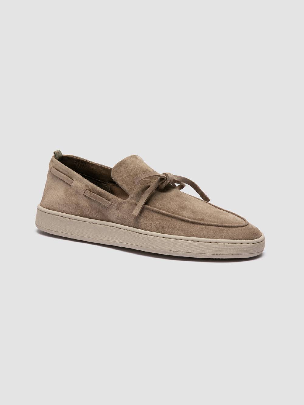 Officine Creative HERBIE 003 Mocassini da barca in pelle scamosciata Tortora 50% di sconto con spedizione gratuita