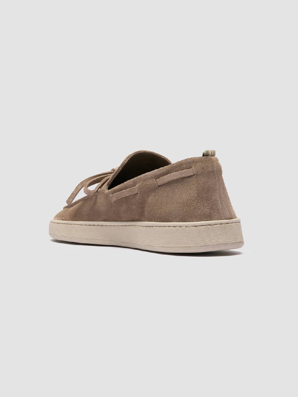 Officine Creative HERBIE 003 Mocassini da barca in pelle scamosciata Tortora 50% di sconto con spedizione gratuita