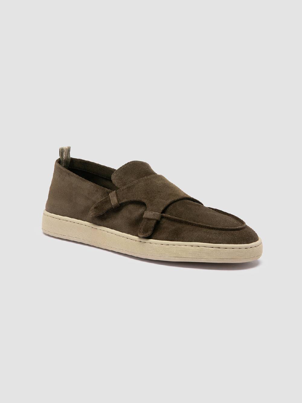 Officine Creative HERBIE 005 Sneaker Basse in Pelle Verde Trasporto libero internazionale