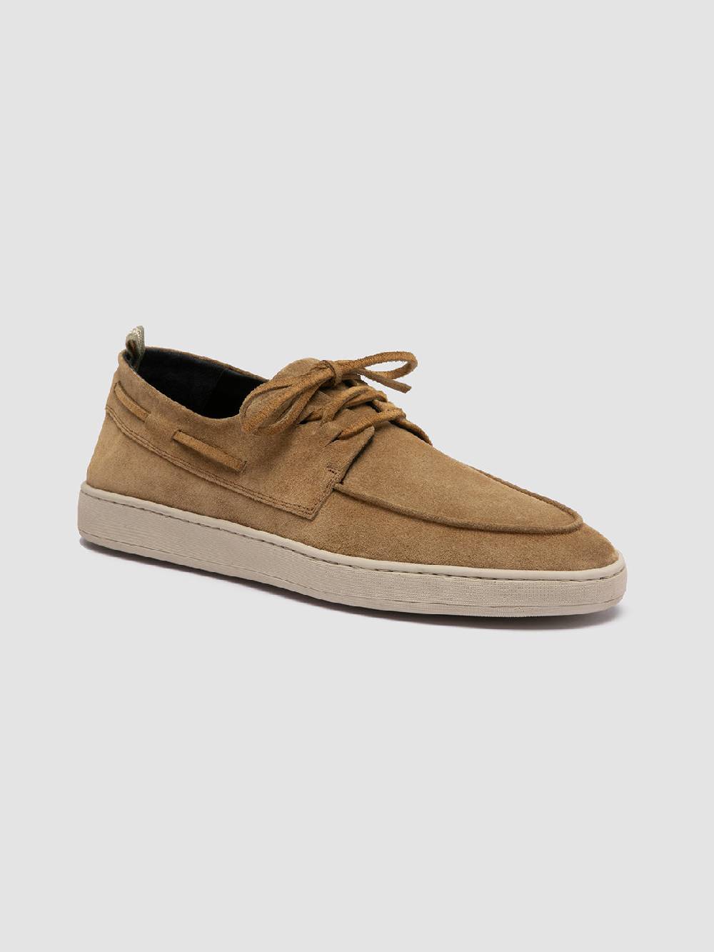 Officine Creative HERBIE 009 Sneaker Basse in Pelle Scamosciata Tortora Officina