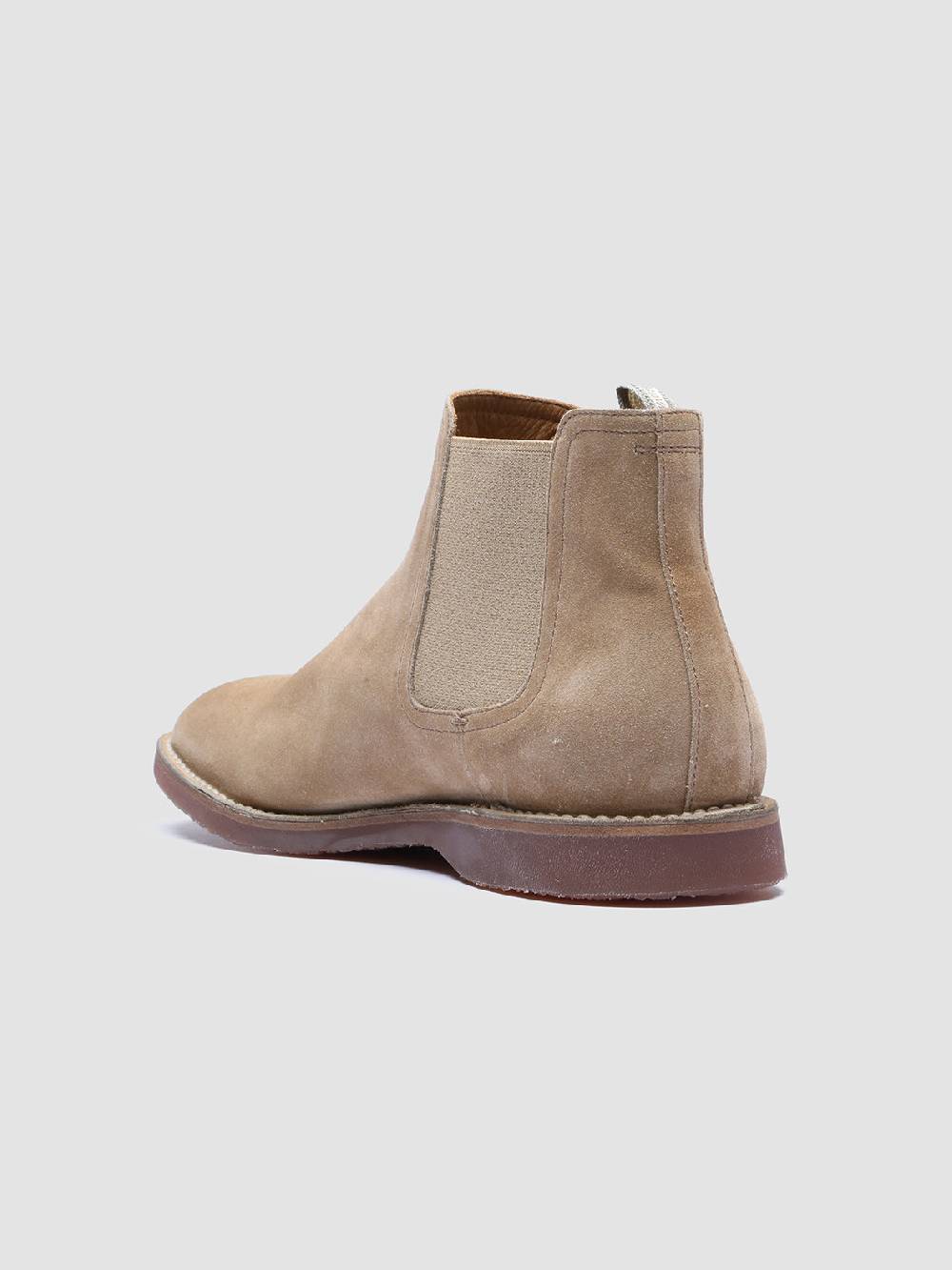 Officine Creative KENT 005 Stivaletti Chelsea in Pelle Scamosciata Tortora In vendita