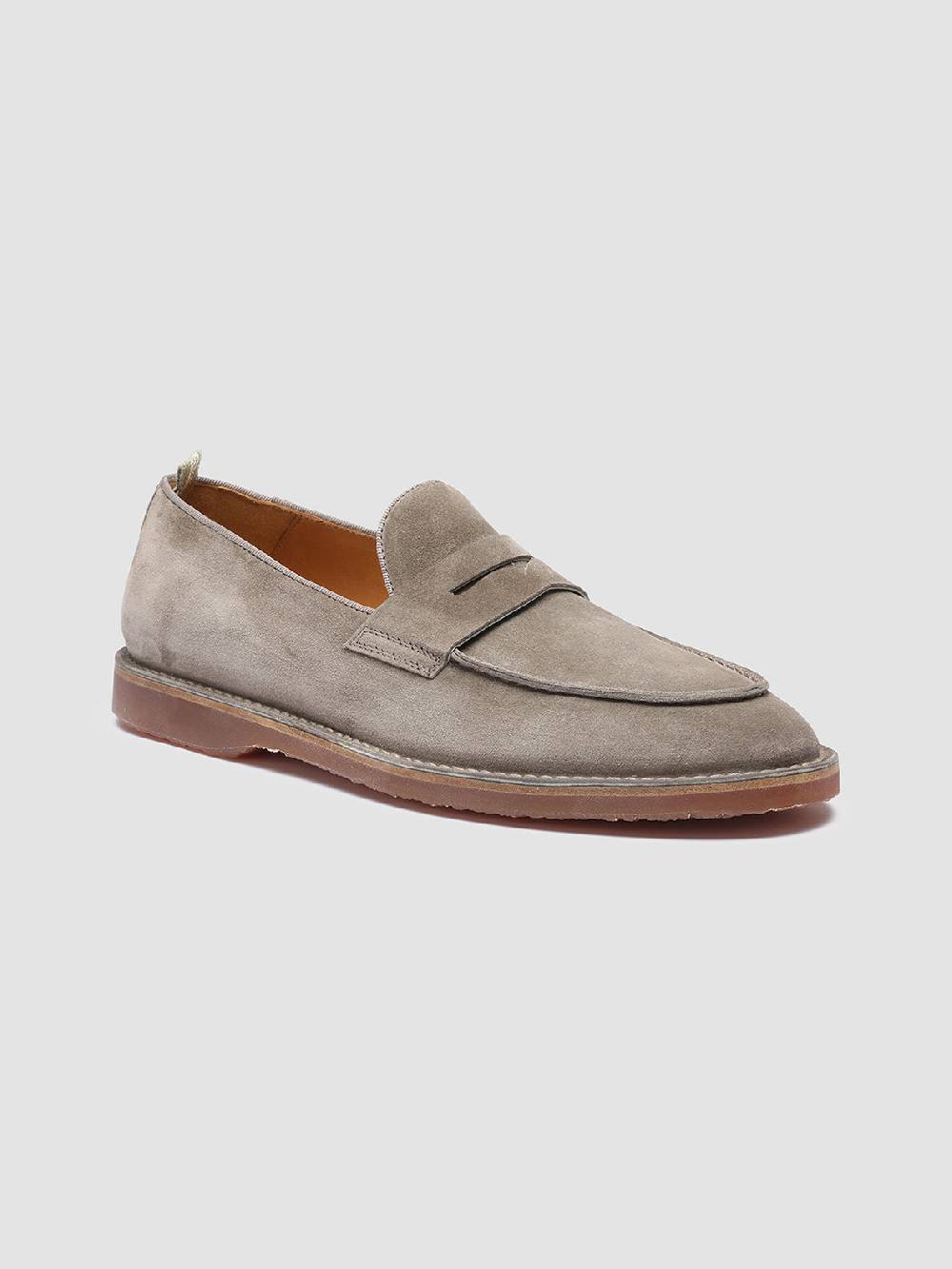 Officine Creative KENT 008 Mocassini in Pelle Scamosciata Tortora Sconti questo mese