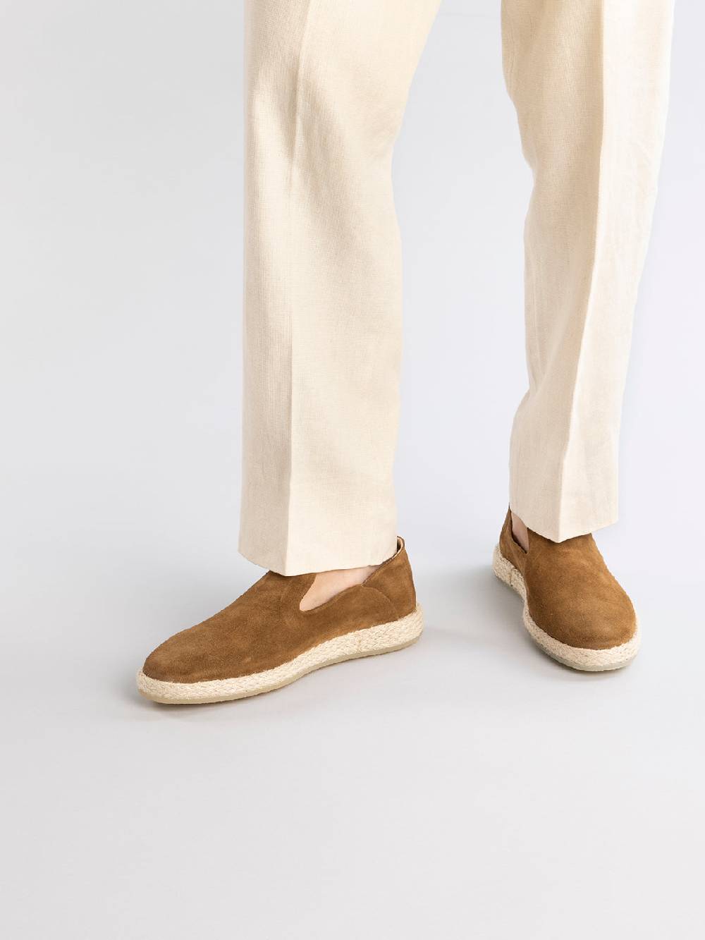 Officine Creative ROPED 002 Slip-on in Pelle Scamosciata Marrone Italy