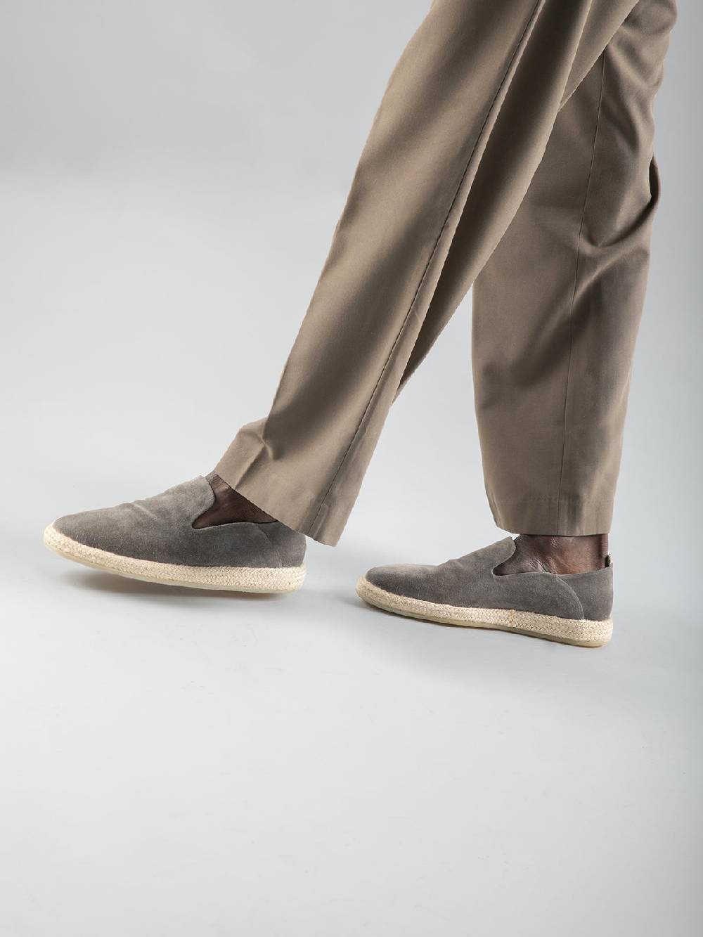 Officine Creative ROPED 002 Slip-on in Pelle Scamosciata Marrone Italia