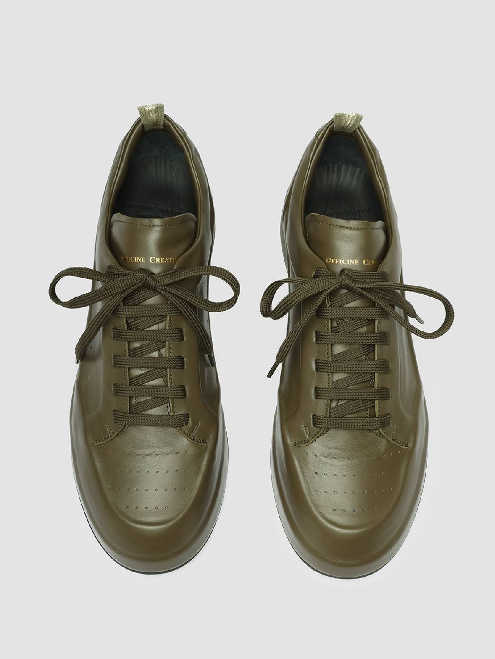 Officine Creative ACE 016 Sneaker in Pelle Verde Spedizione Gratuita